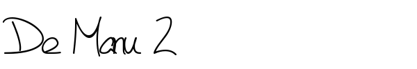 De Manu 2 font preview